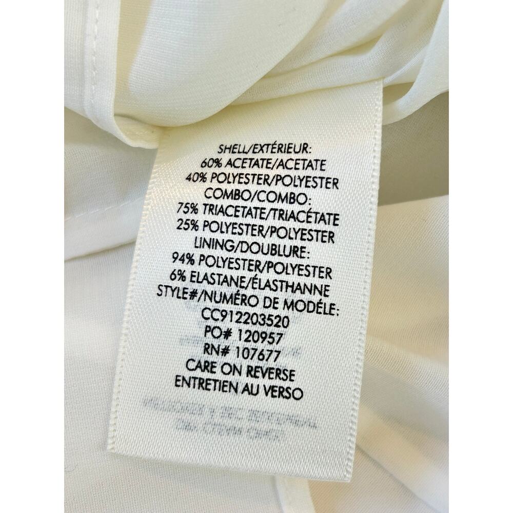 Alice + Olivia White Stephanie Ruffle Sheath Dress | Size 2 - Picture 4 of 8